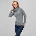 Long Sleeve Button Out Turtle Neck, Grey Heather, small