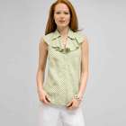 Ruffle Front Sleeveless Blouse., , small